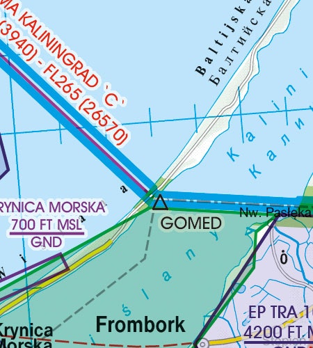 VFr Chart Poland South West