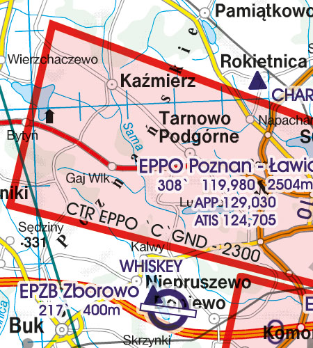 VFR Karta Polen Sydväst