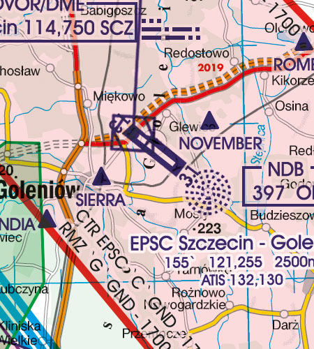 VFR Karta Polen Sydväst