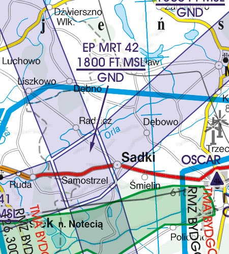 VFr Chart Poland South West