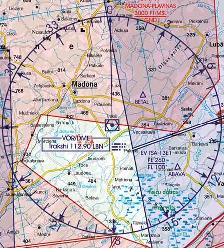 VFR Karta Lettland 1:500 000