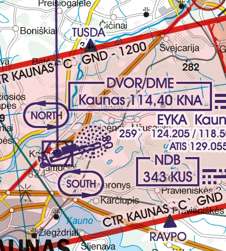 VFR Karta Litauen 1:500 000