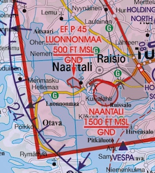 VFR Map Finland North 1: 500 000