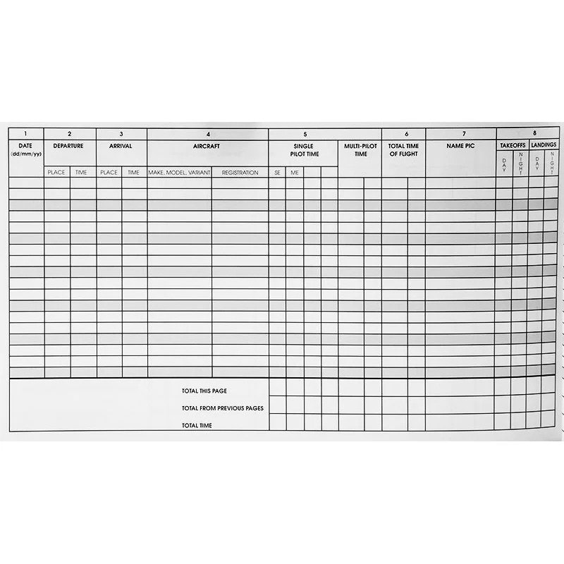 Professional European Pilot Logbook