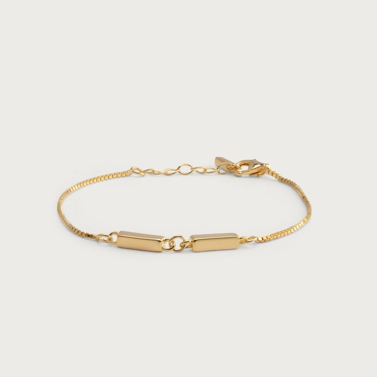 Linked bracelet gold plated