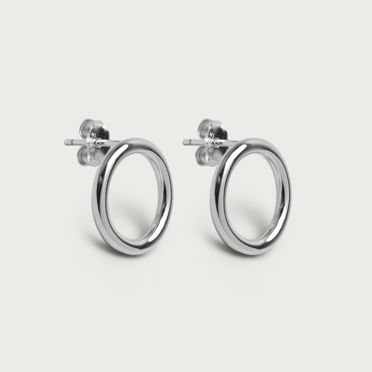 Halo earrings silver