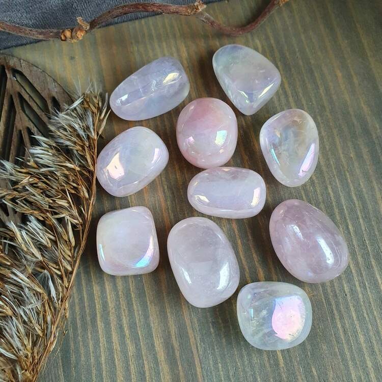 Trumlad Rosenkvarts Aura 10-15 g S