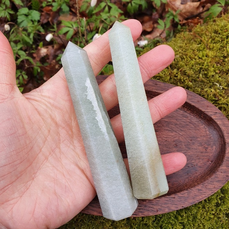 Spets av Grön Aventurin ca 11,5 cm