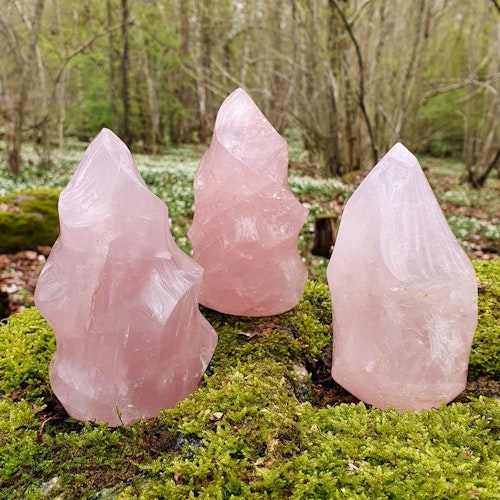 Rosenkvarts flamma 11 cm