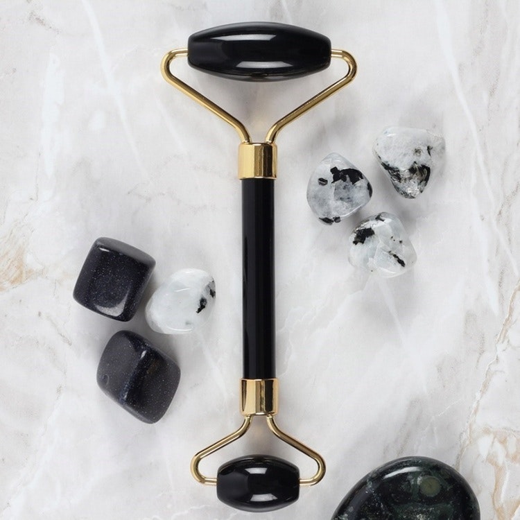 Gua Sha Ansiktsroller Obsidian