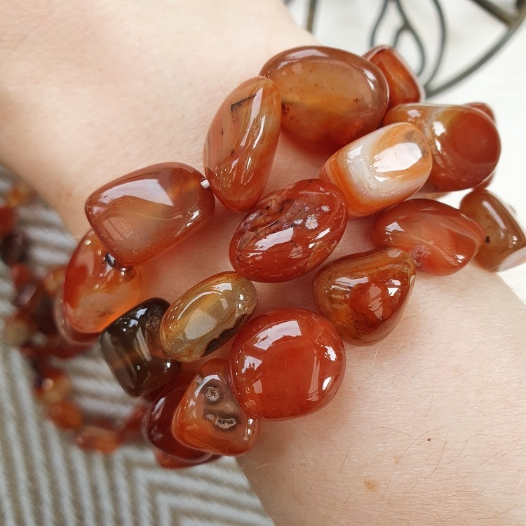 Armband Karneol nuggets 19 cm