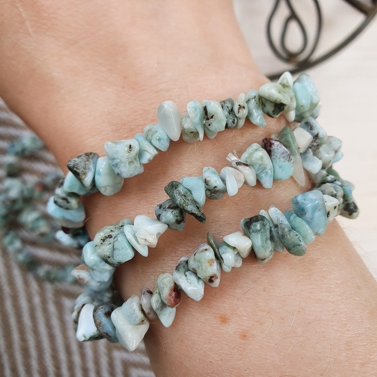 Armband med Larimar 17 cm