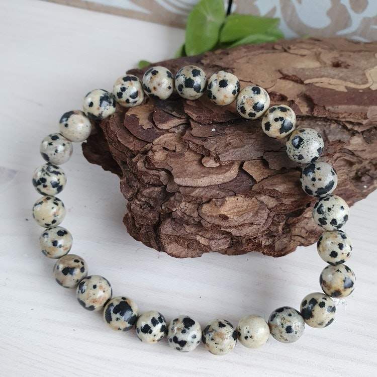 Armband Dalmatiner Jaspis 19 cm