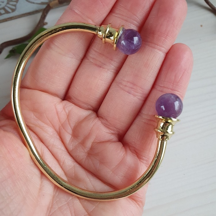 Armring Ametist mässing onesize