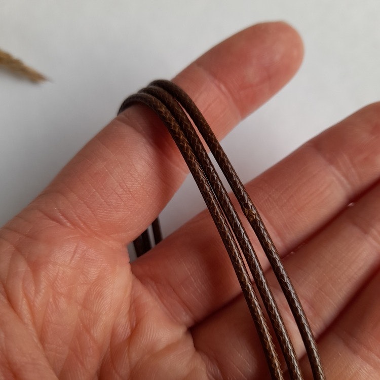 Halsband vaxad bomull Brun