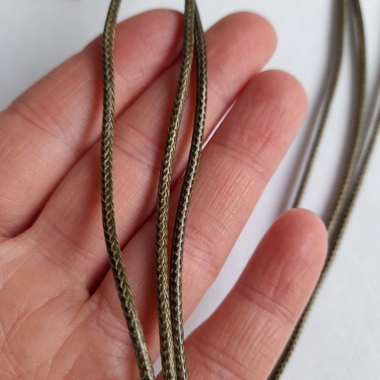 Halsband vaxad bomull Grön/Guld