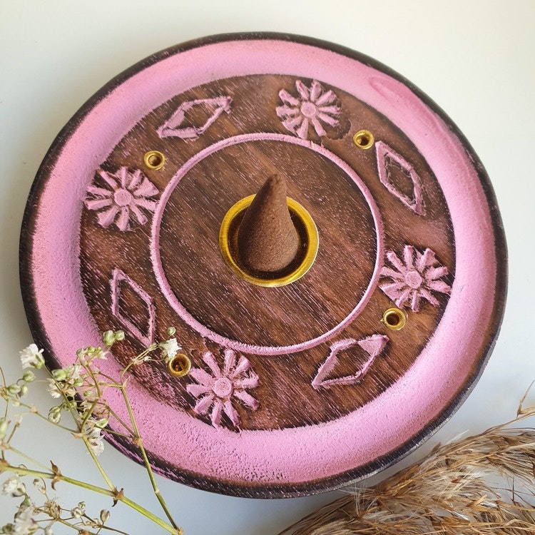 Rökelsehållare för stickor och koner, Rosa