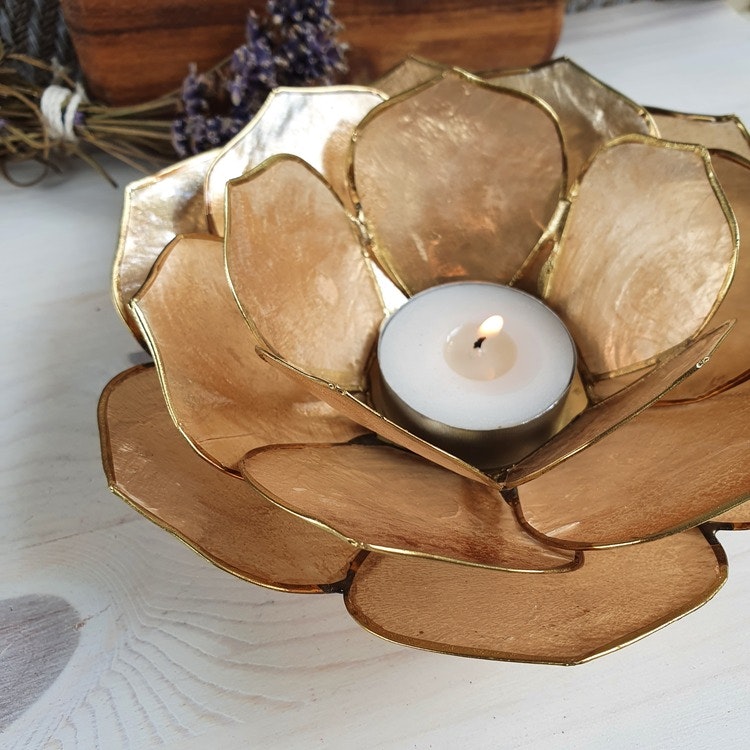 Ljushållare Lotus Petal Brons/guld