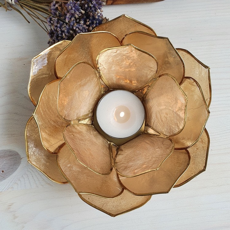 Ljushållare Lotus Petal Brons/guld