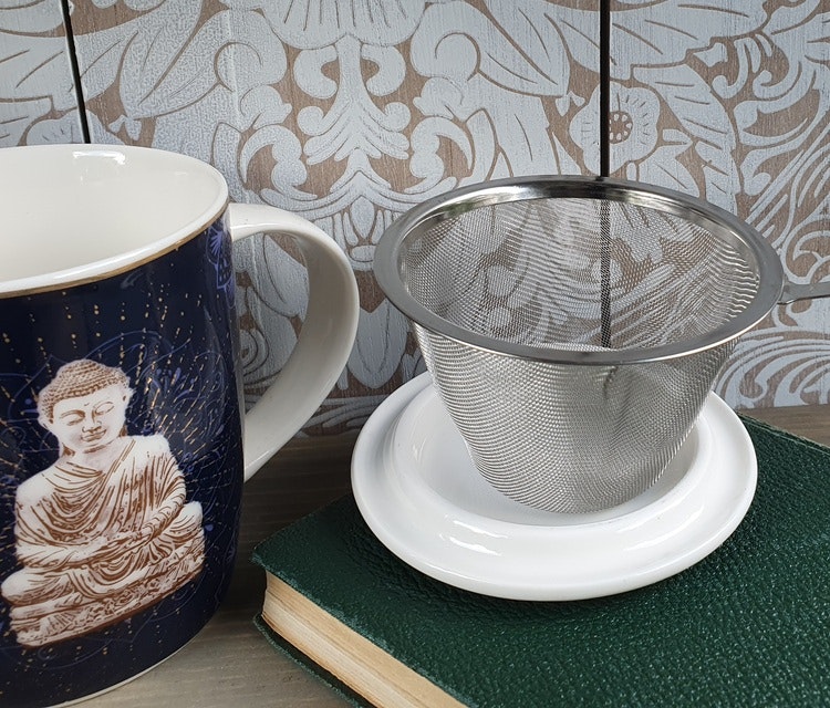 Temugg med sil Buddha