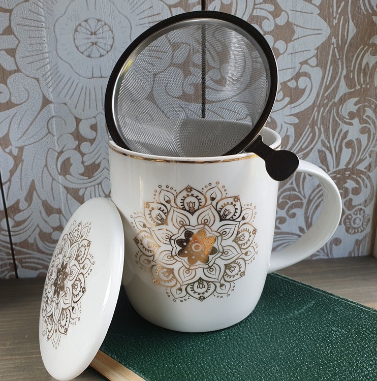 Temugg med sil Mandala