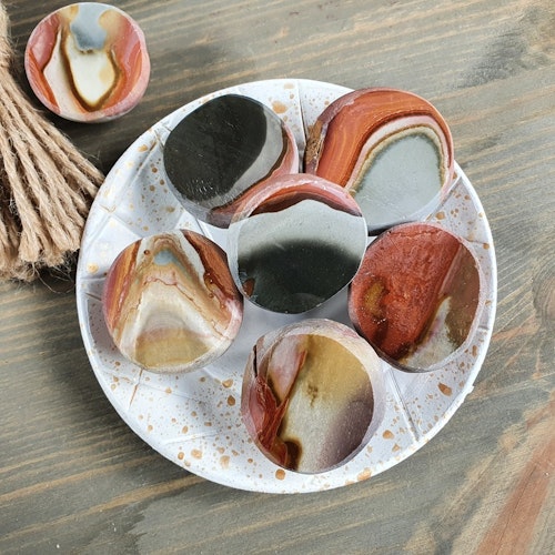 Flodägg Emaägg Polykrom Jaspis 35-50 g