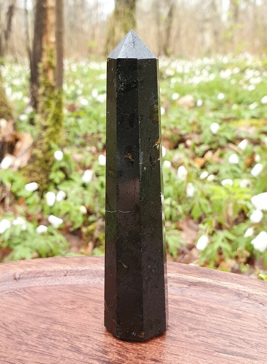 Spets av Svart Turmalin 10 cm. Detta ex