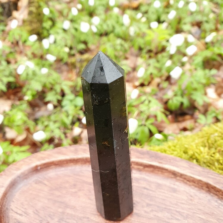 Spets av Svart Turmalin 10 cm. Detta ex