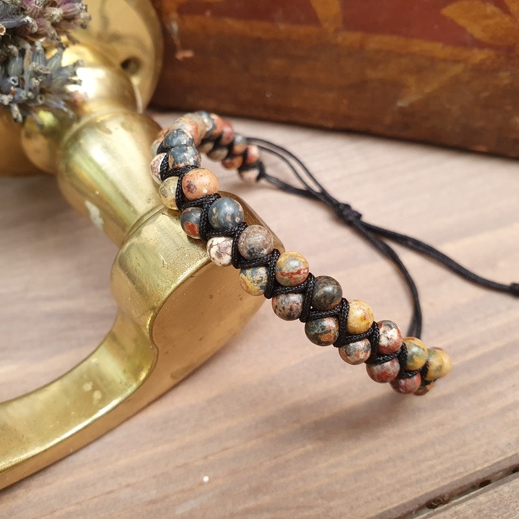 Armband med Leopard Jaspis