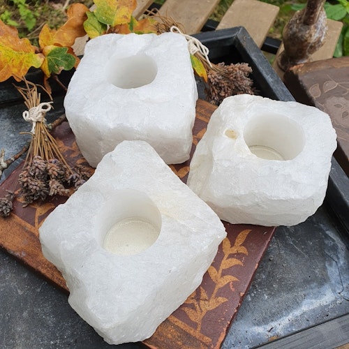 Ljuslykta vit Kvarts 800-1000 g