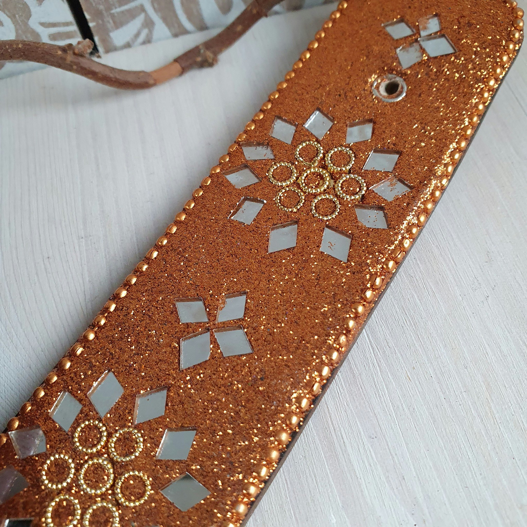 Glittrig Orange Rökelsehållare för stickor
