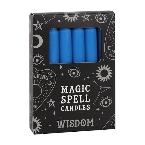 Spell Candles /Affirmationsljus Blå Wisdom 12 p