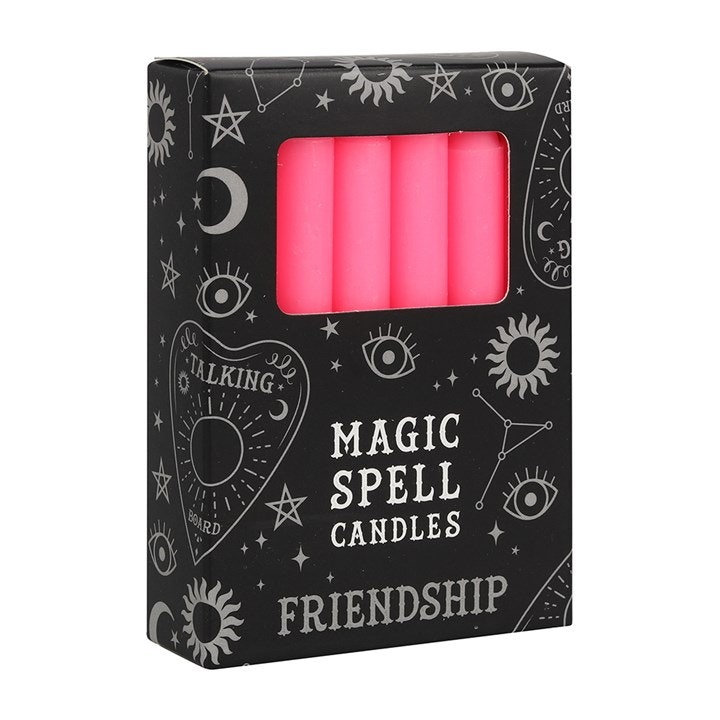 Spell Candles /Affirmationsljus Rosa Friendship 12 p