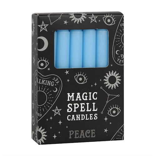 Spell Candles /Affirmationsljus Ljus Blå Peace 12 p
