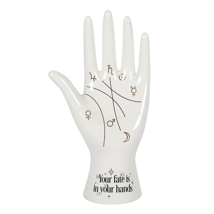 Vit Zodiac hand av porslin