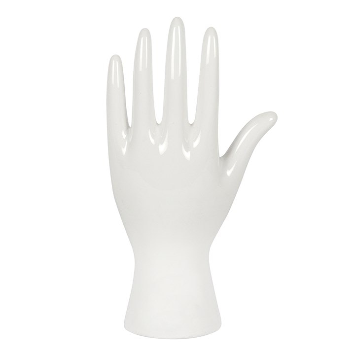 Vit Zodiac hand av porslin
