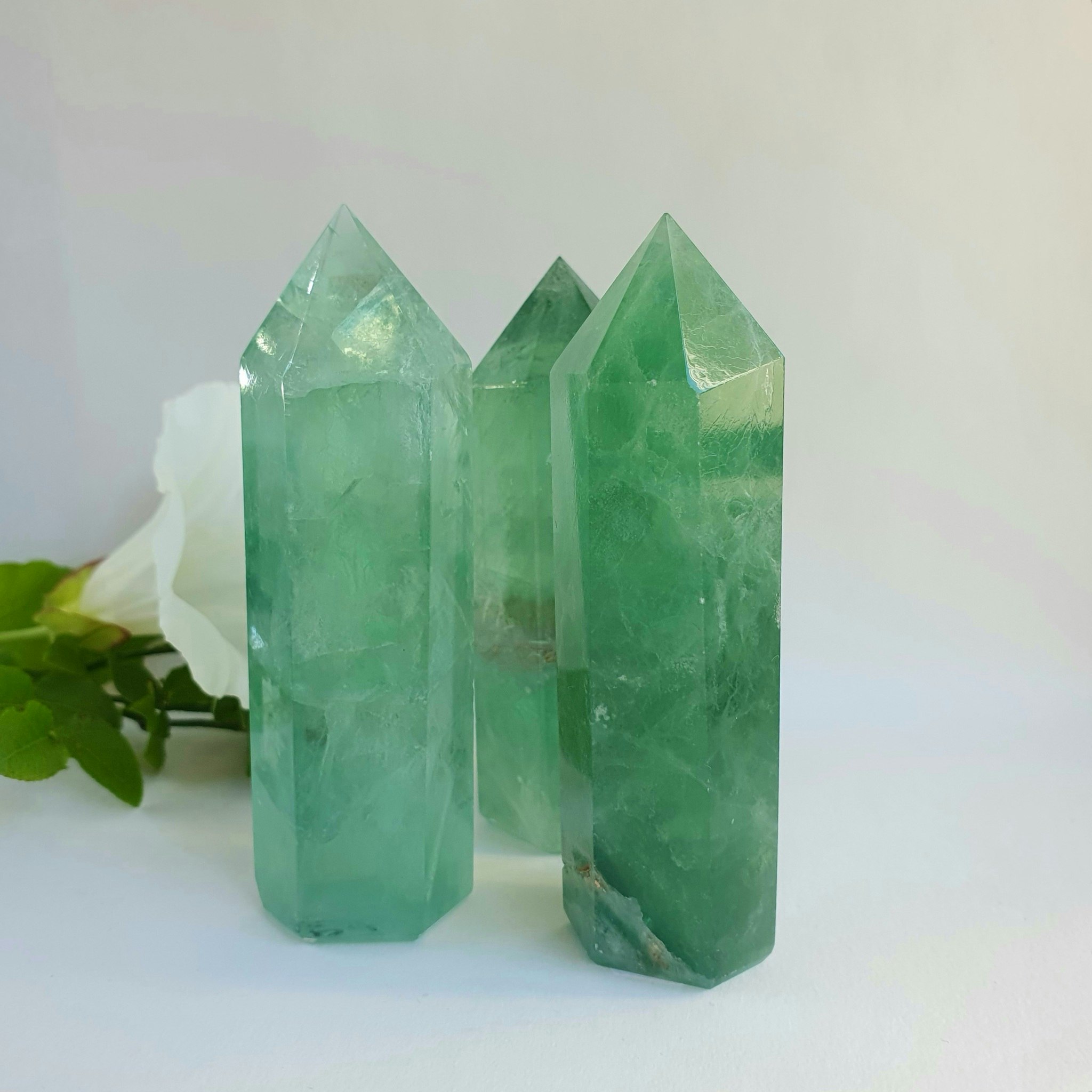 Spets av grön Fluorit, ca 8 cm