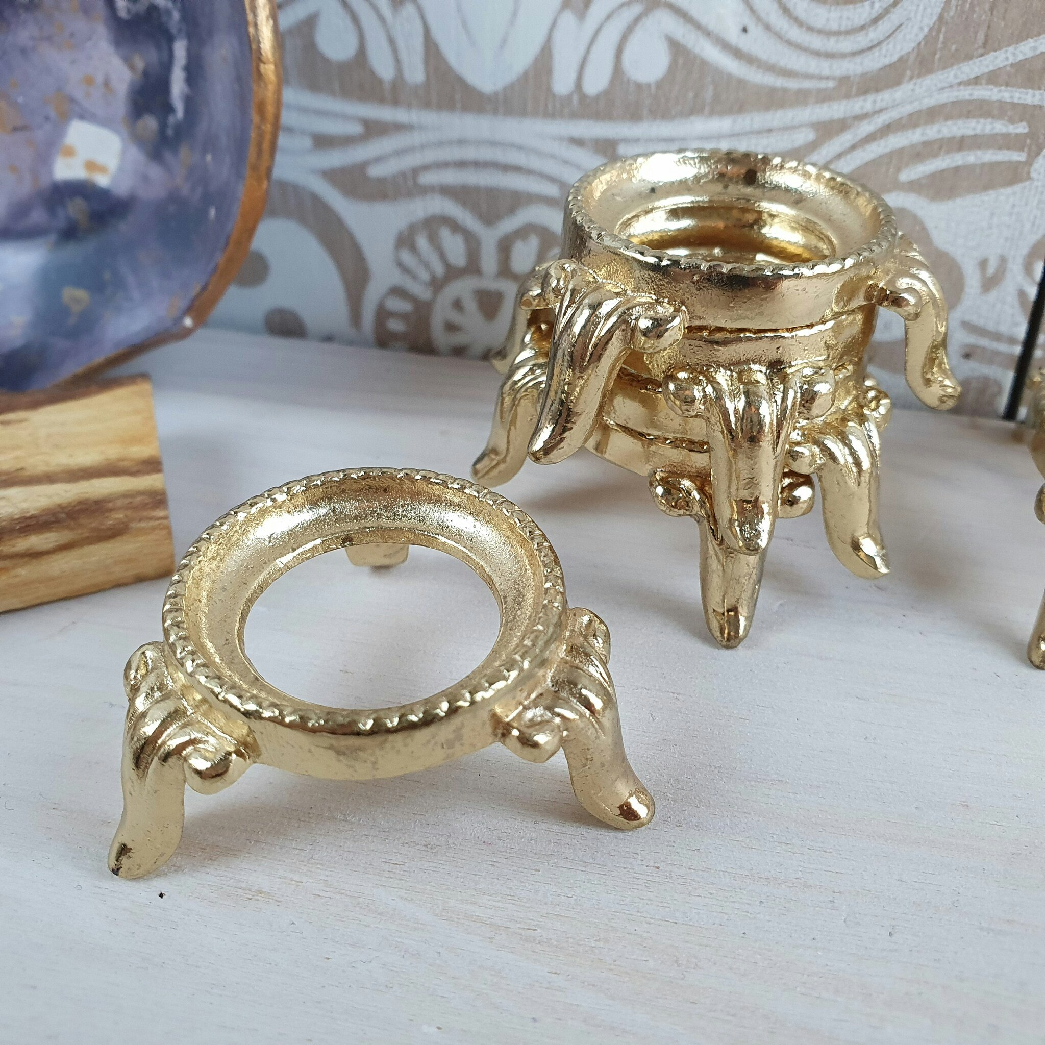 Klotställ mässing för klot på 3-10 cm i diameter