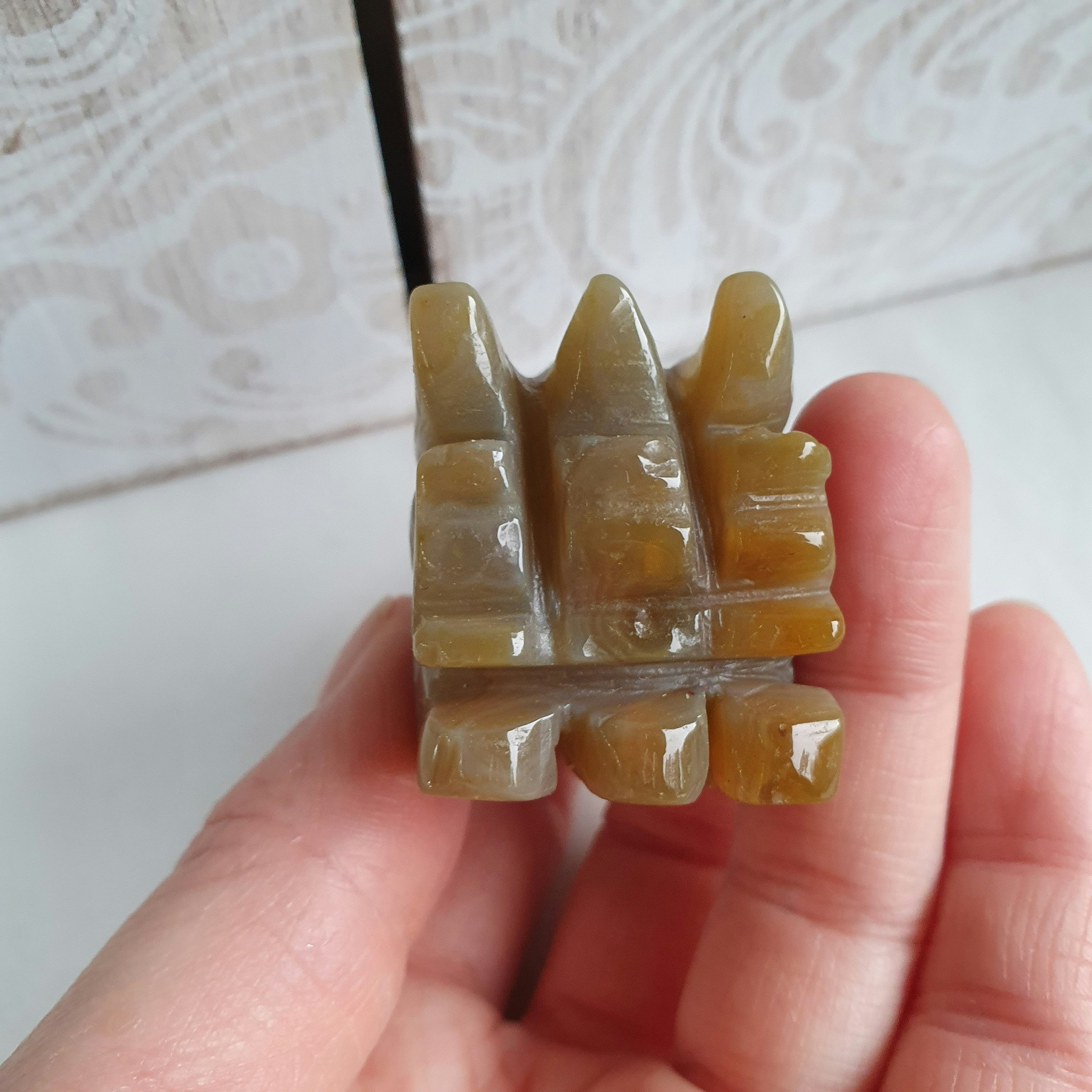 Drakhuvud av Agat, 4,5cm. Detta ex