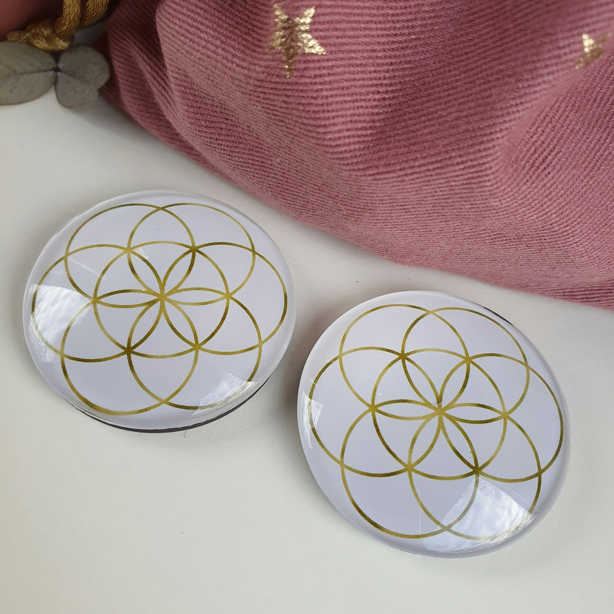 Kylskåpsmagnet Livets blomma 4 cm