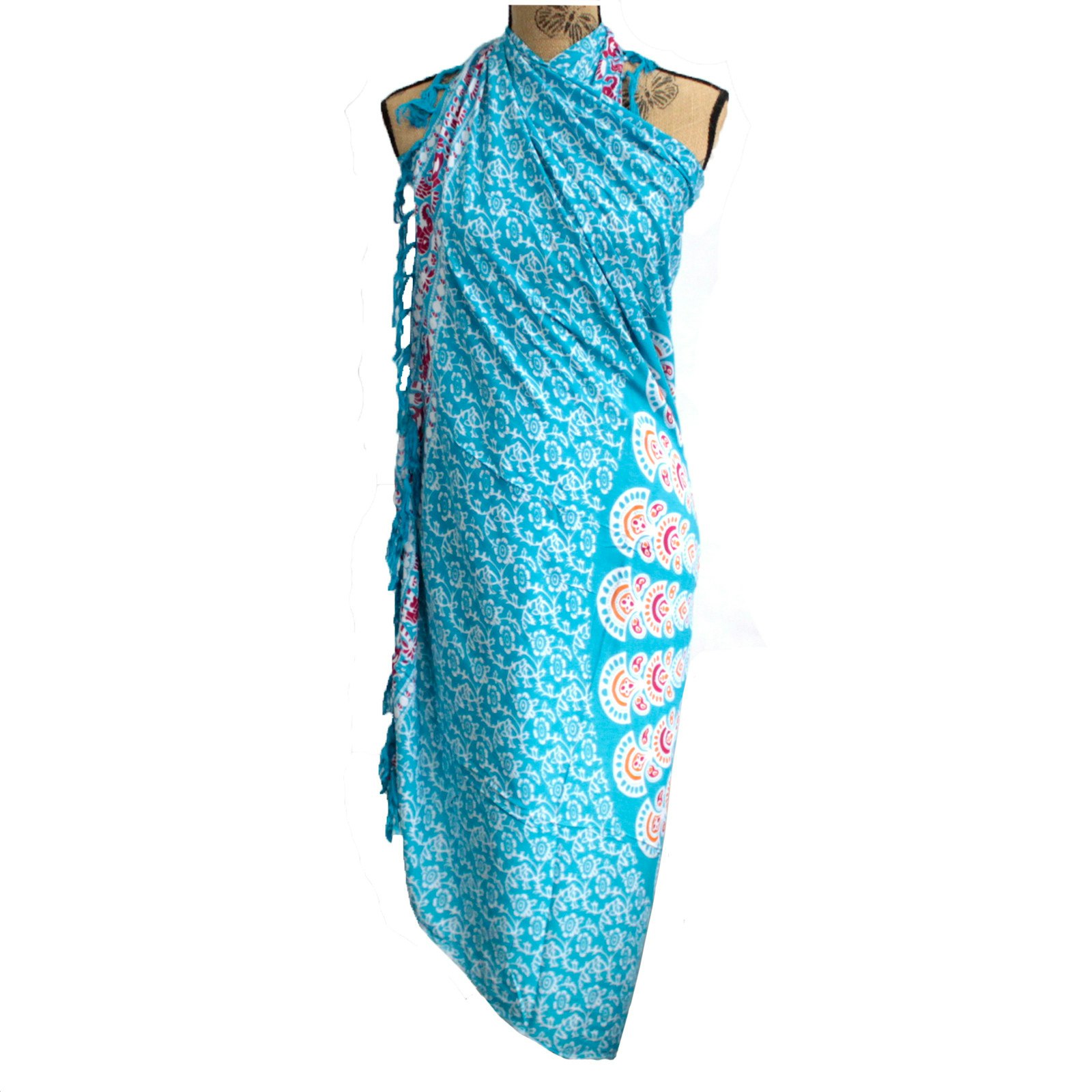 Sarong Mandala blå