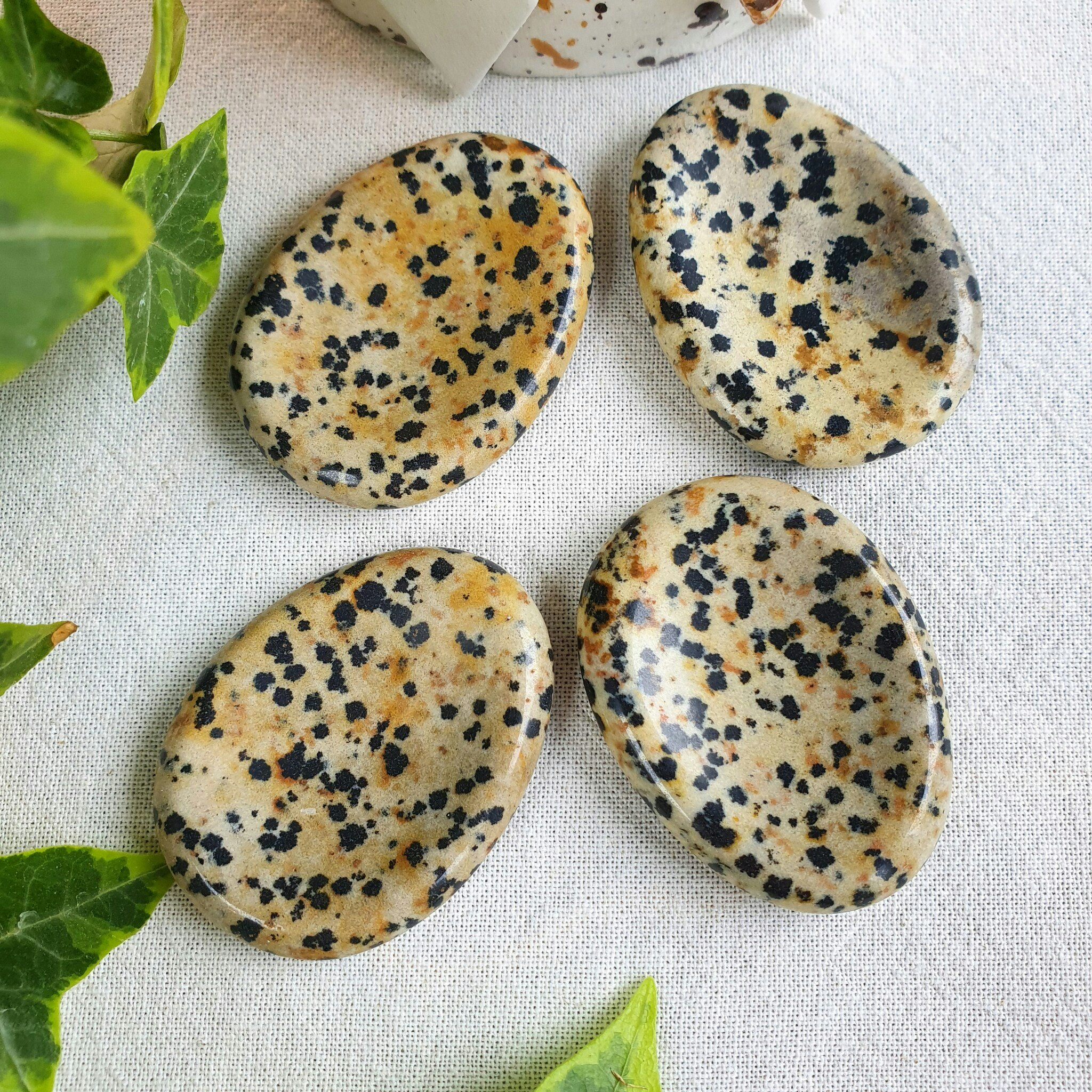 No worry stone av Dalmatiner Jaspis
