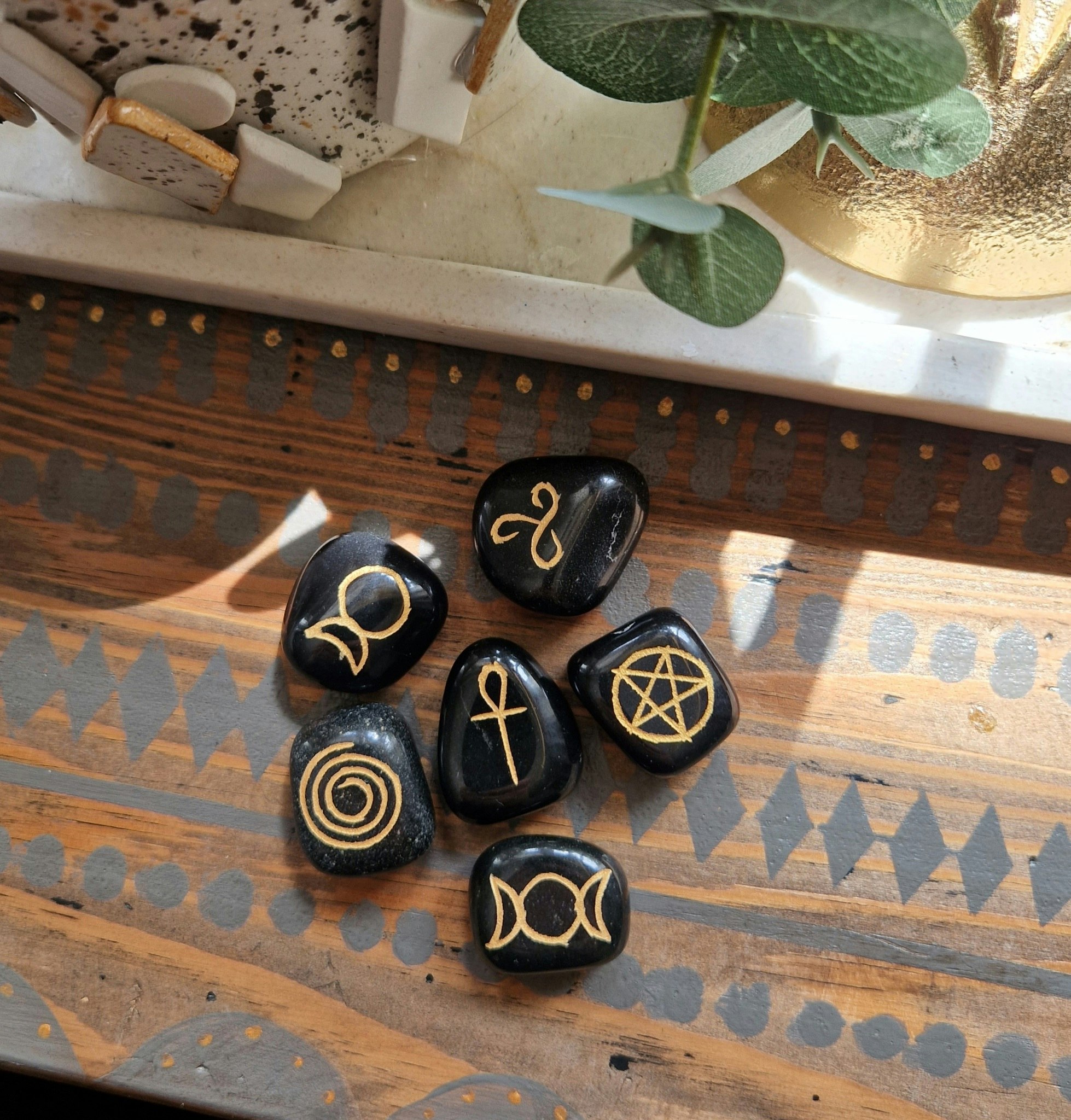 Talisman Ankh i svart agat, 1 st