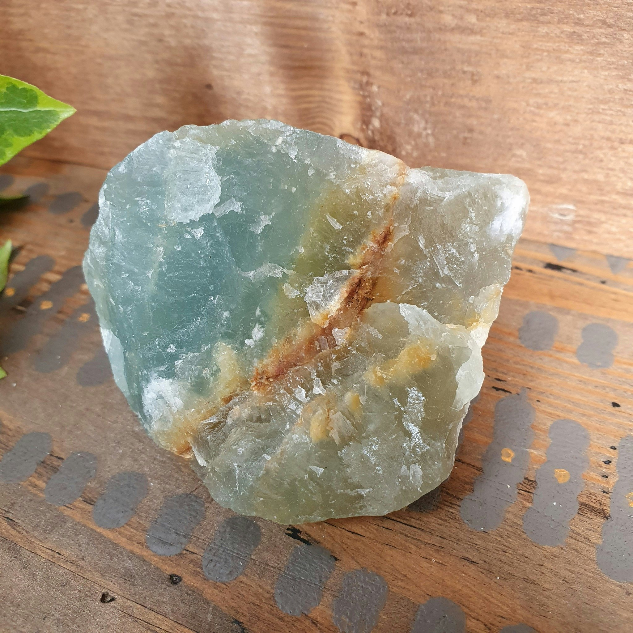 Rå blå Onyx, Lemurian Aquatine Calcite 161 g. Detta ex