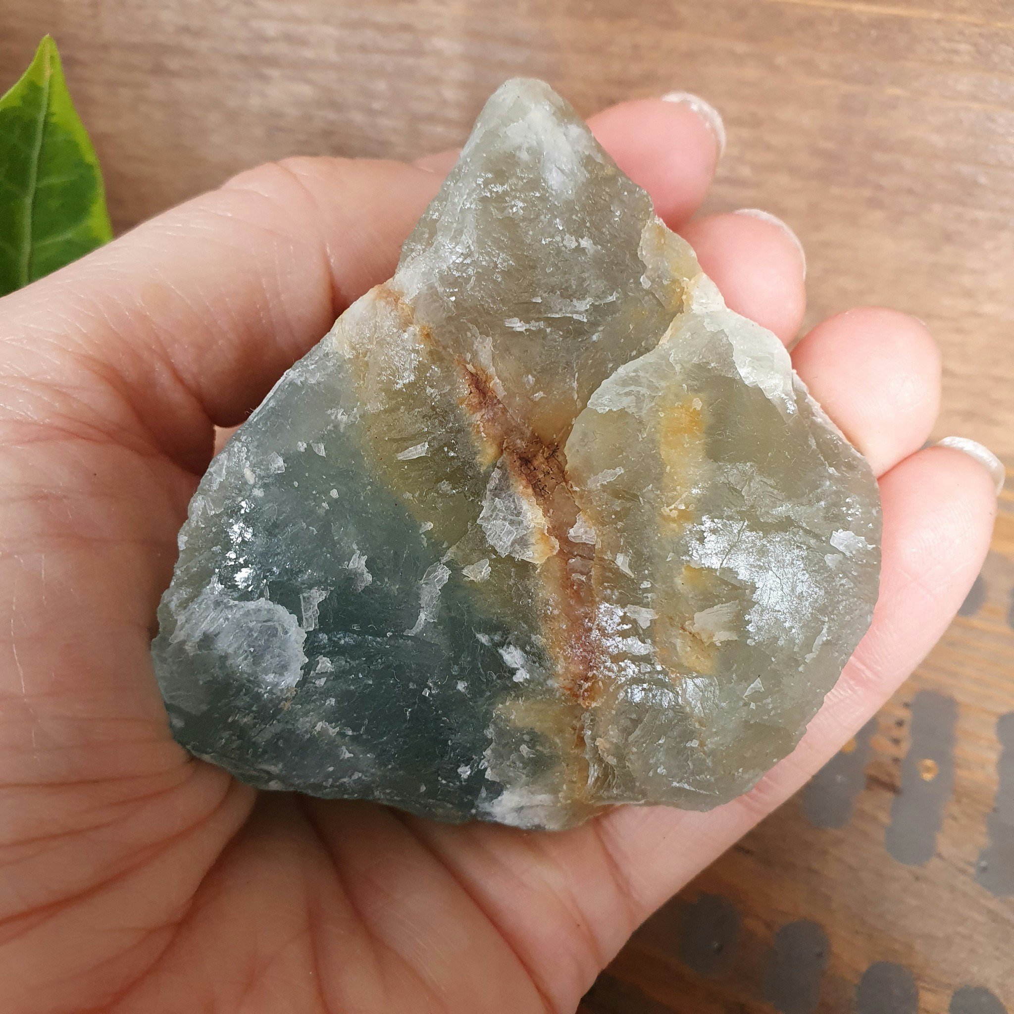 Rå blå Onyx, Lemurian Aquatine Calcite 161 g. Detta ex