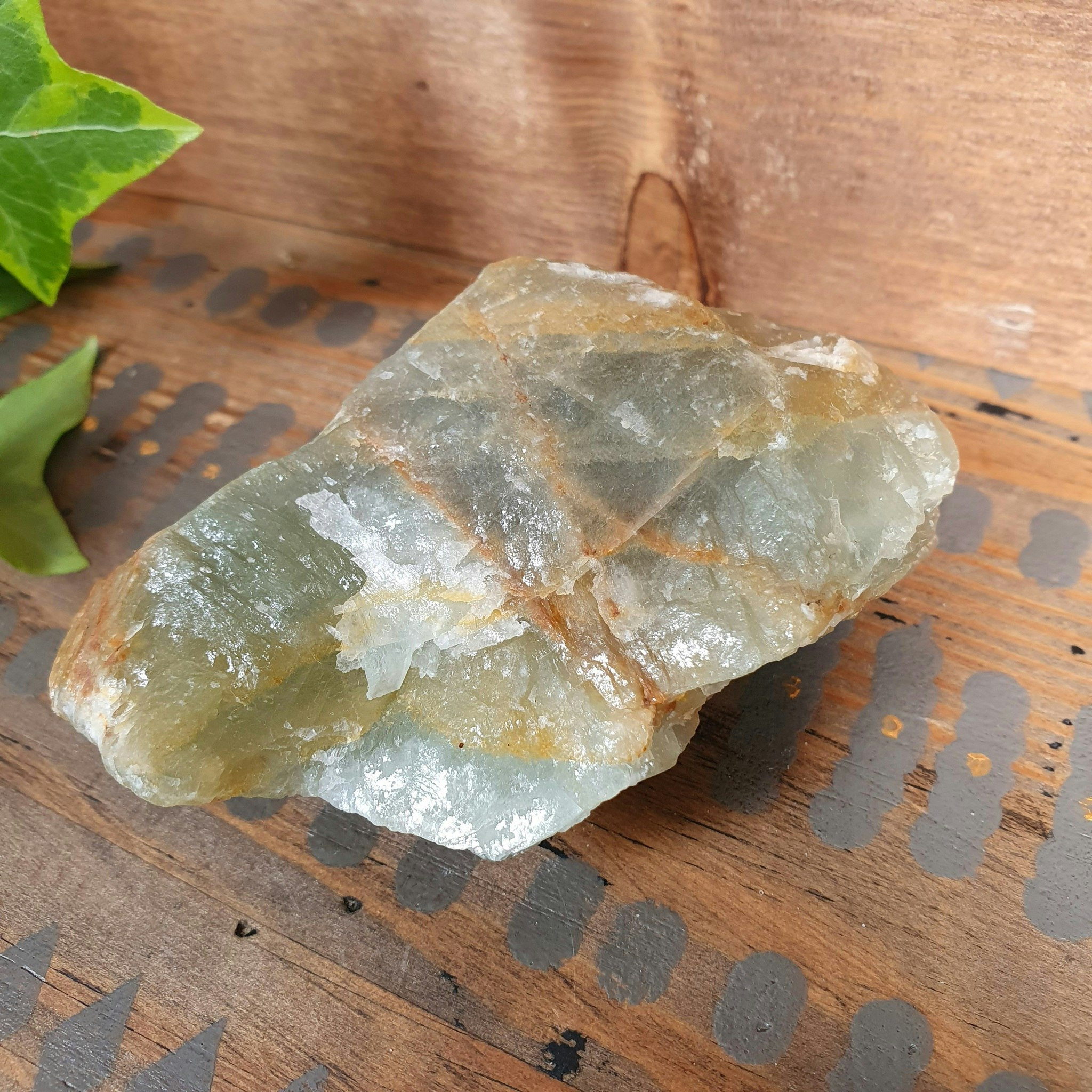 Rå blå Onyx, Lemurian Aquatine Calcite 151 g. Detta ex