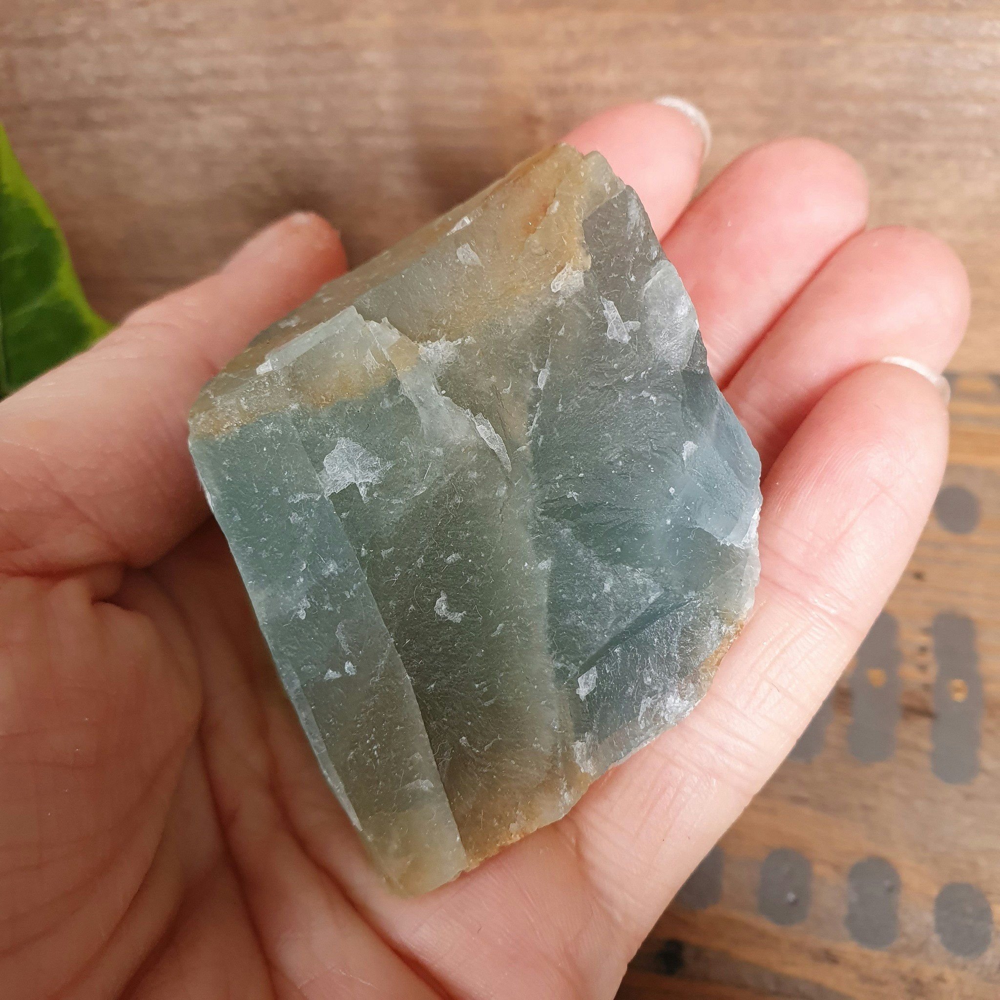 Rå blå Onyx, Lemurian Aquatine Calcite 112 g. Detta ex