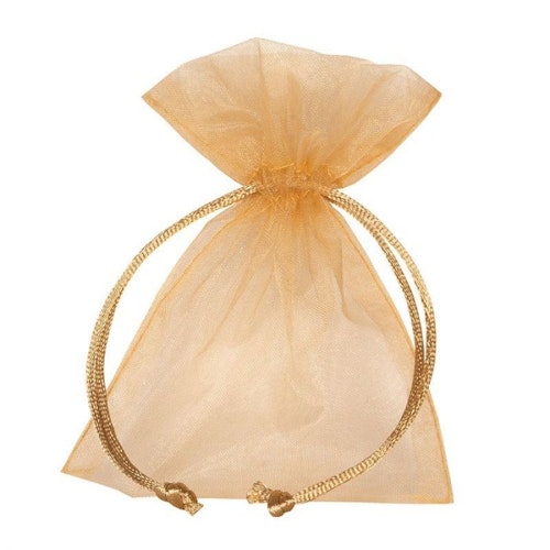 Organzapåse guld 17x12 cm