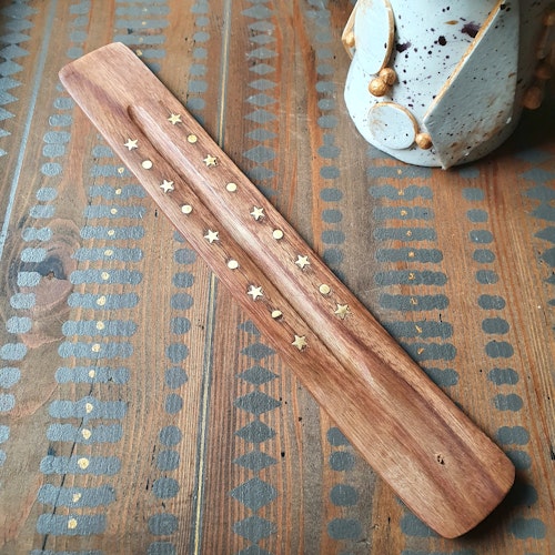 Rökelsehållare guldstjärnor, stickor