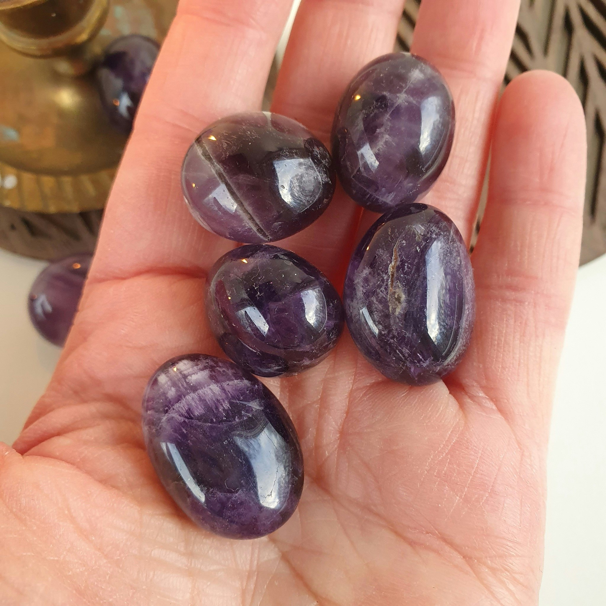Trumlad Ametist pebble 5-9 g XS